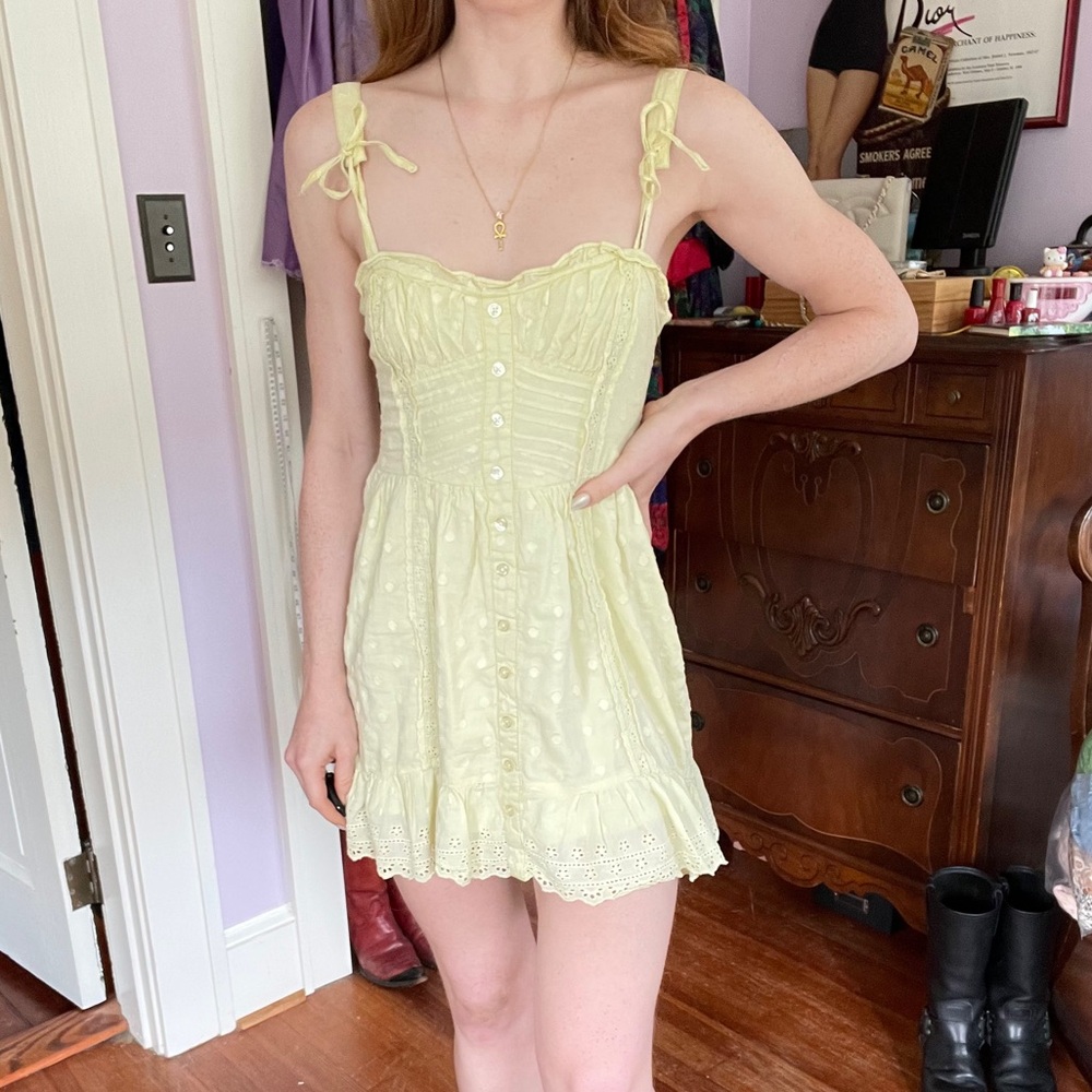 Urban Outfitters Gretchen Button-Down Mini Dress